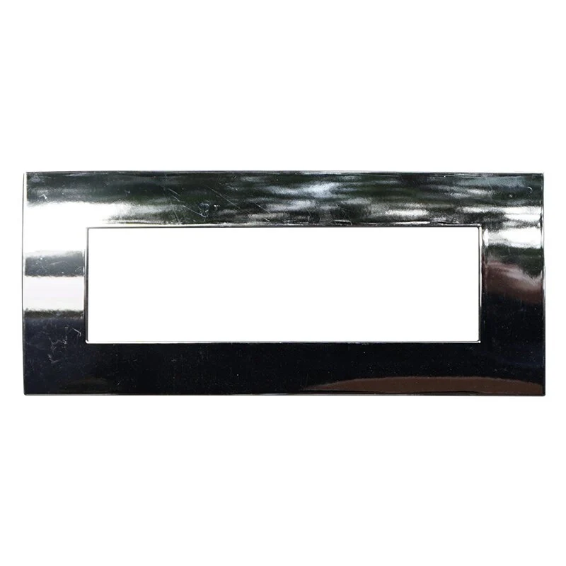 Placca Plastica Serie Venus 7P Colore Cromato Lucido Compatibile Con Vimar Arke