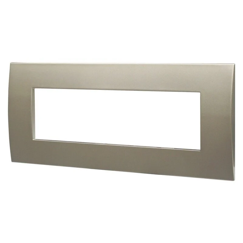 Placca Plastica Serie Venus 7P Colore Titanio Compatibile Con Vimar Arke - Image 3