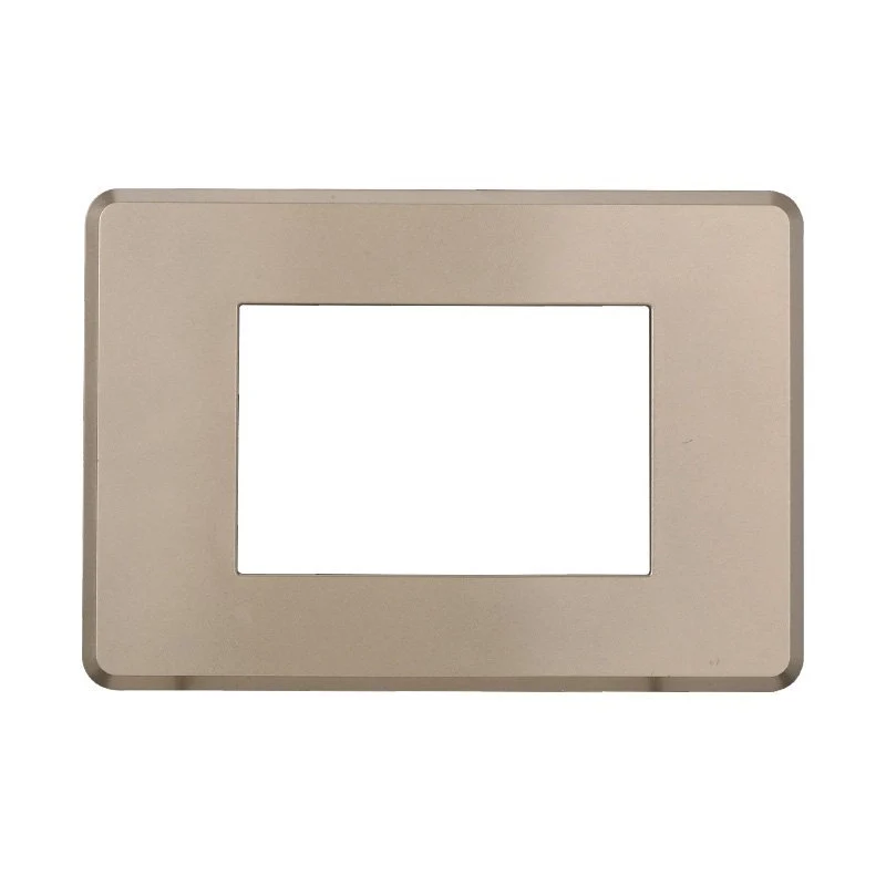 Placca Slim Sottile 3P Serie Moon Colore Titanio Compatibile Con Bticino Axolute Air