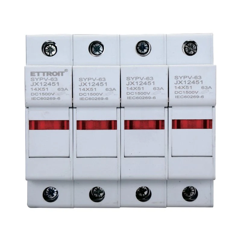 Portafusibile Modulare DC Fotovoltaico 4P 4M D14X51mm 63A DC 1000V IP20 IEC60269-6