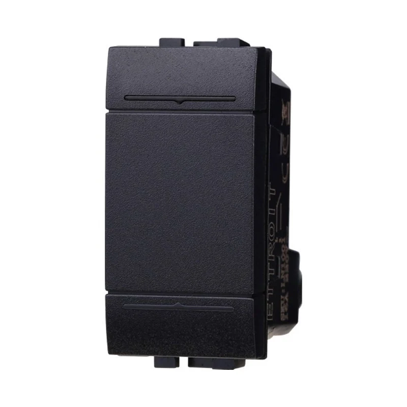 Pulsante 1P 16A Unipolare Colore Nero Compatibile Con Bticino Living International