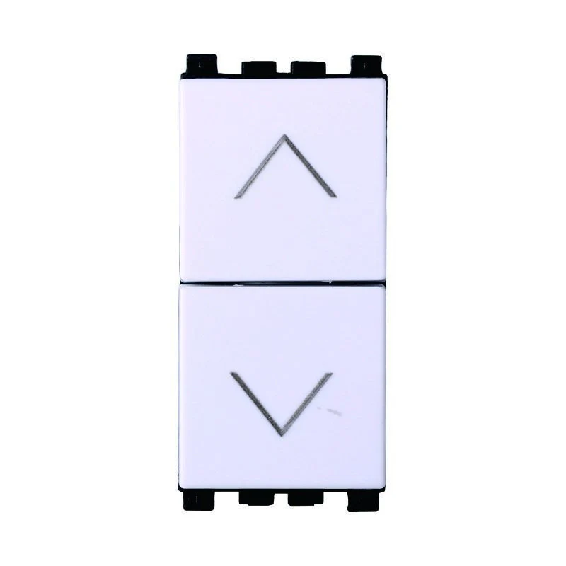 Pulsante Saliscendi Commutatore 2P 10A Tapparelle Colore Bianco Compatibile Con Vimar Arke - Image 3