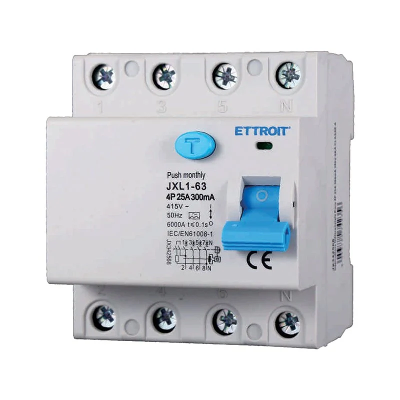 RCCB Interruttore Differenziale Puro Tipo A 3P+N 4M 6000A 300mA 25A AC 400V IP20 IEC61008-1 - Image 3