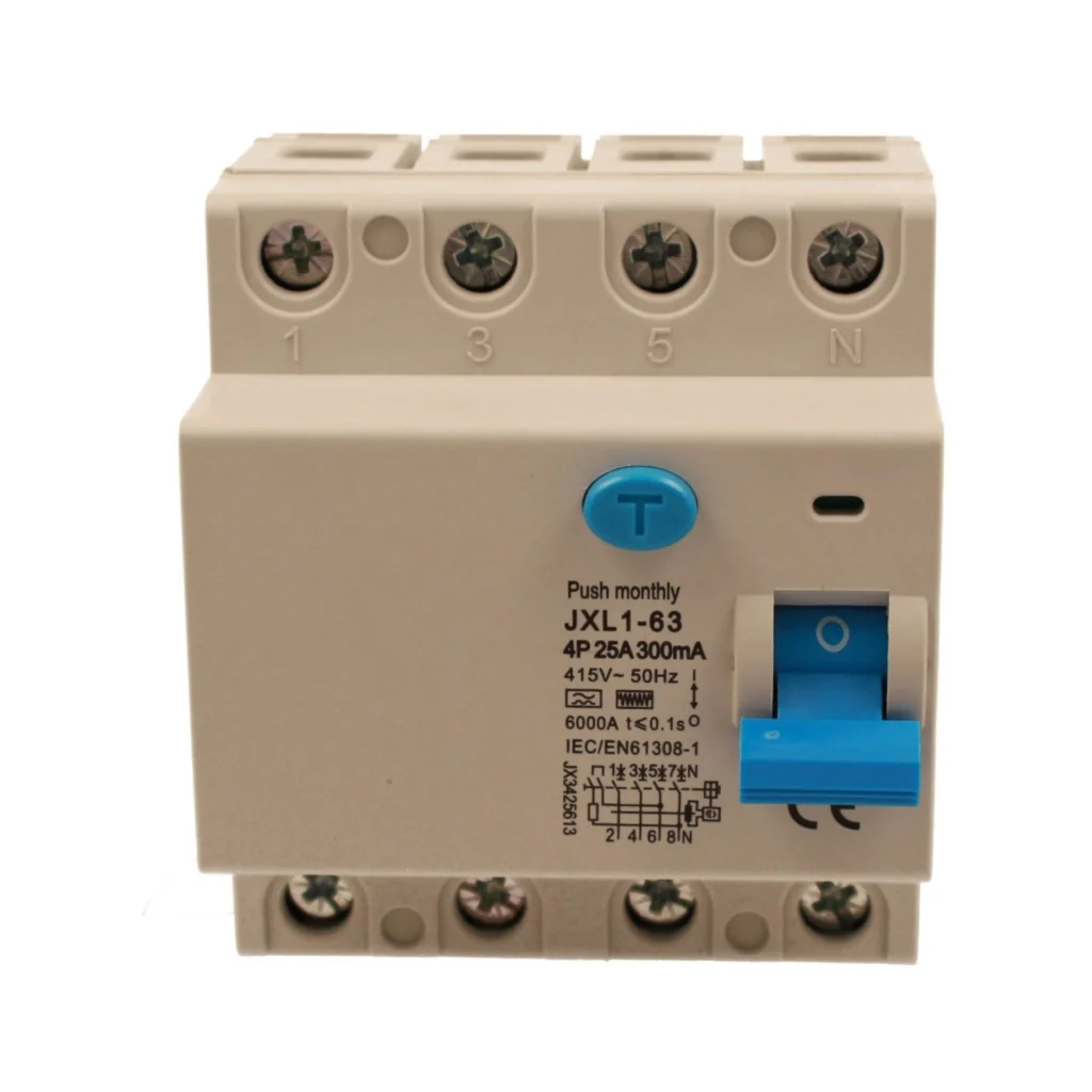 RCCB Interruttore Differenziale Puro Tipo F 3P+N 4M 6000A 300mA 25A AC 400V IP20 IEC61008-1 - Image 2