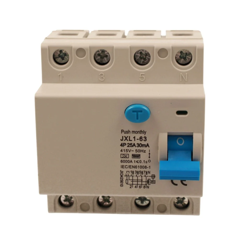 RCCB Interruttore Differenziale Puro Tipo F 3P+N 4M 6000A 30mA 25A AC 400V IP20 IEC61008-1 - Image 2