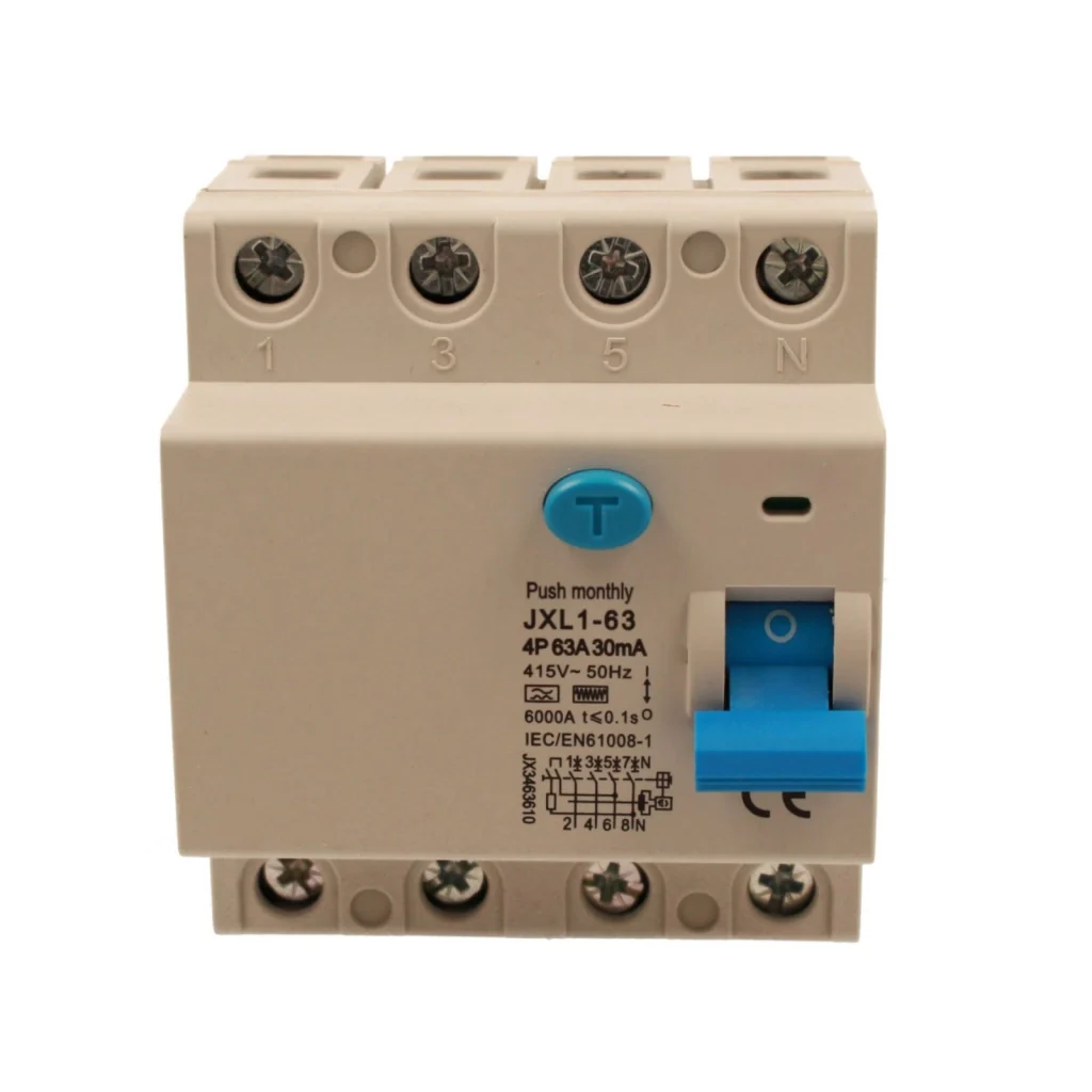 RCCB Interruttore Differenziale Puro Tipo F 3P+N 4M 6000A 30mA 63A AC 400V IP20 IEC61008-1 - Image 2