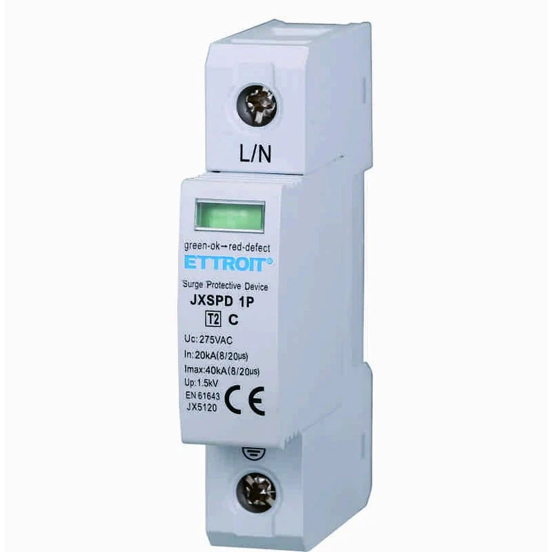Scaricatore Di Sovratensione 220V T2 1P 275V 20KA Occupa 1 Modulo DIN - Image 3