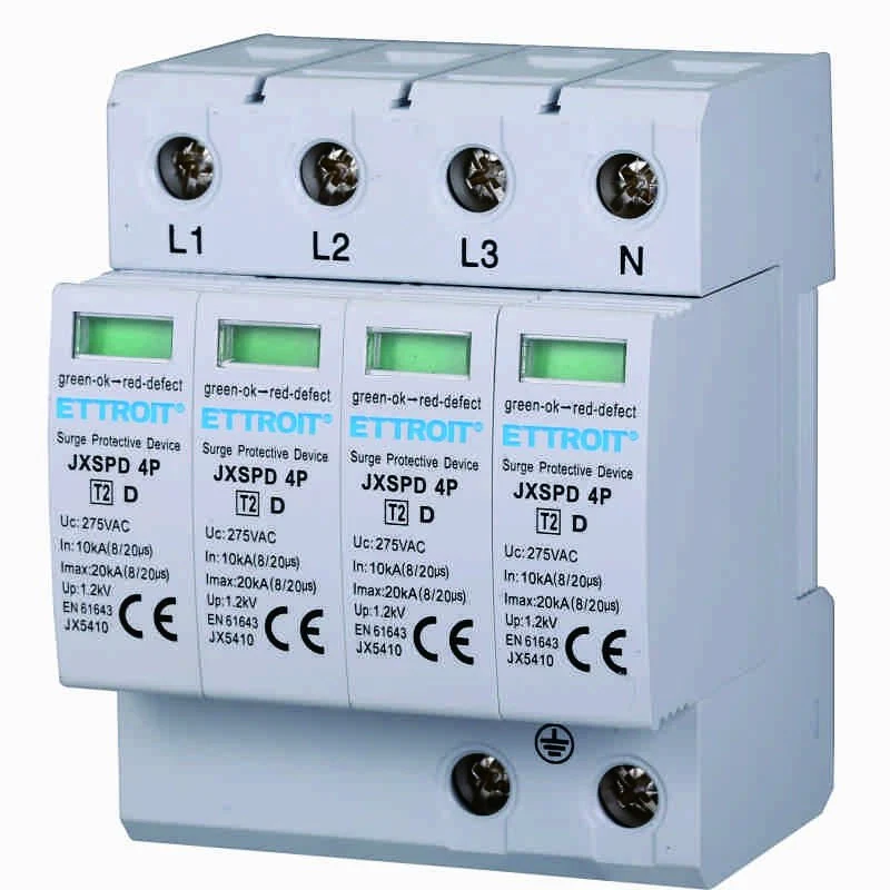 Scaricatore Di Sovratensione 220V T2 4P 275V 10KA Occupa 4 Moduli DIN - Image 3