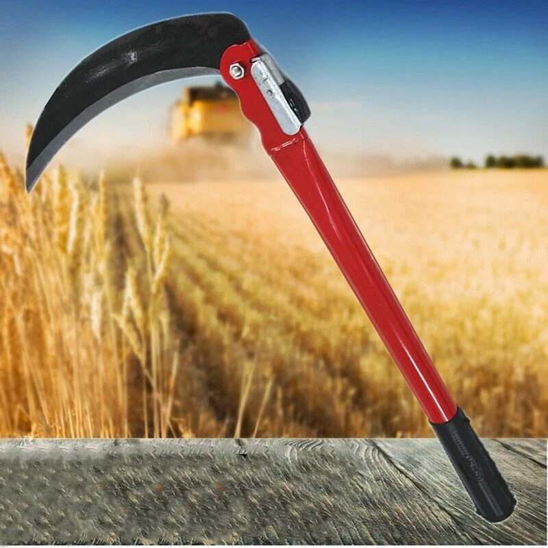 Falce Pieghevole 39cm Lama 21cm Alto Giardinaggio Multiuso Falce da Erba per Diserbo Falce di Sicurezza Portatile per Escursionismo di Emergenza Attrezzi - Image 5