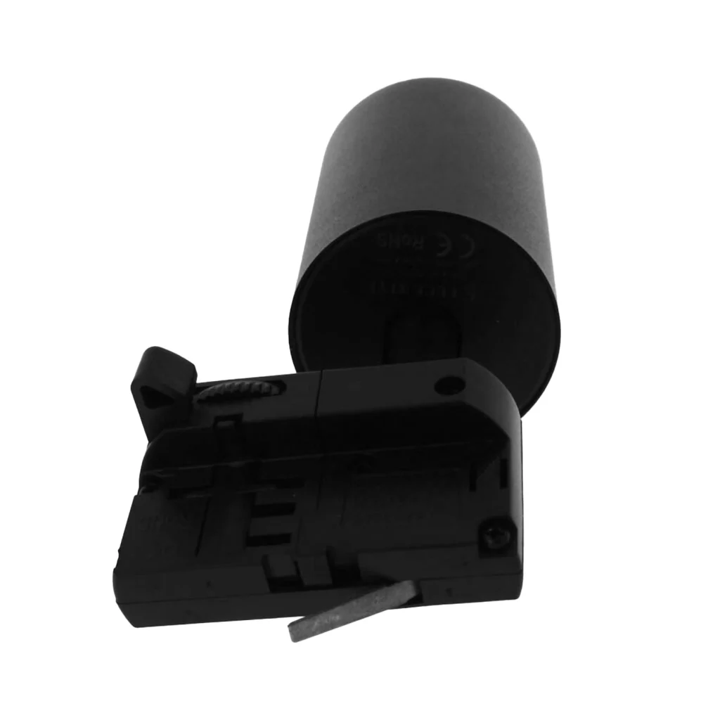 Faretto da binario trifase GU10 orientabile e ruotabile, attacco 4 fili, compatibile con 3 linee di accensione, max 50W, 220V, Nero - Image 5