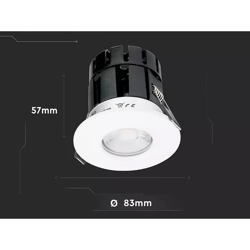 Faretto Led da Incasso Rotondo 10W CCT IP65 Bluetooth Dimmerabile Resistente al Fuoco 90 Minuti SKU-1424 - Image 3