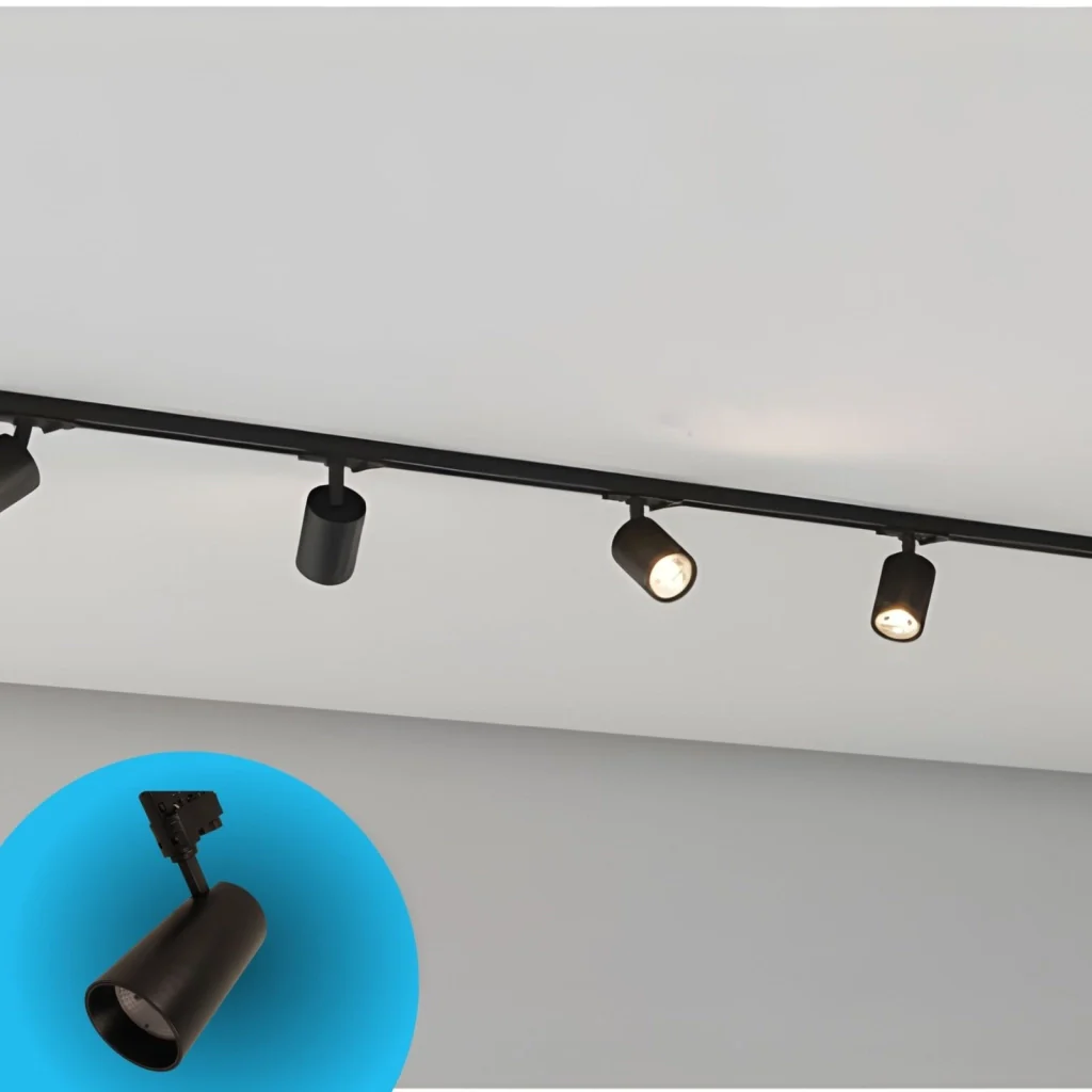 Faro Lampada Led A Binario 30W 2800lm Trifase CCT Angolo Luce 50 Gradi CRI>90 UGR<19 Carcassa Nera 3000K 4000K 6000K 3 In 1 D80X157mm - Image 5