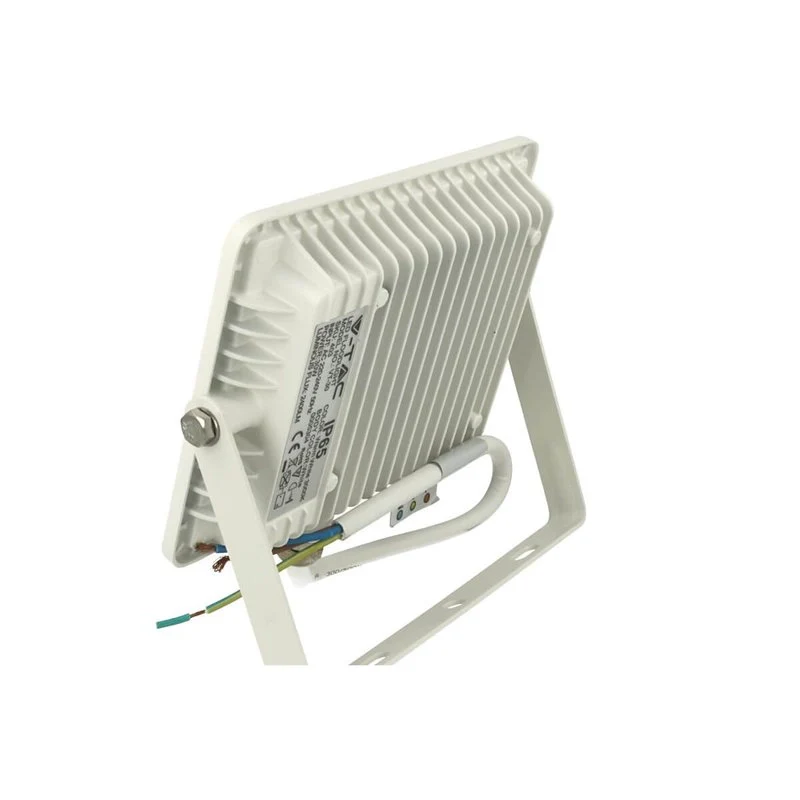 Faro Led Flood Light 10W IP65 Bianco Freddo 6400K Super Slim Carcassa Bianca Smd Samsung SKU-429 - Image 3