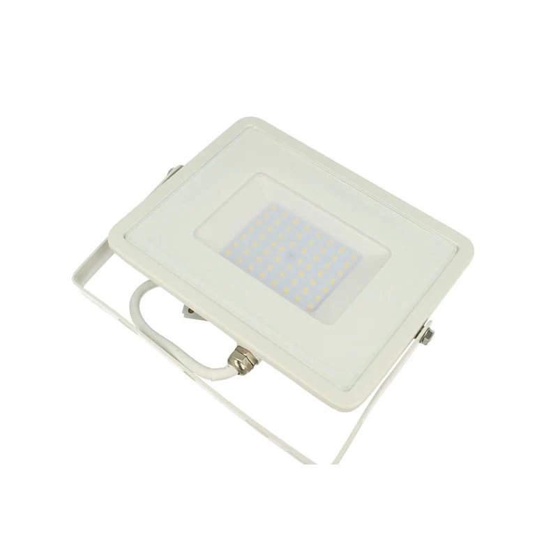 Faro Led Flood Light 50W IP65 Bianco Freddo Super Slim 28mm Carcassa Bianca Samsung Garanzia 5 Anni SKU-411 - Image 2