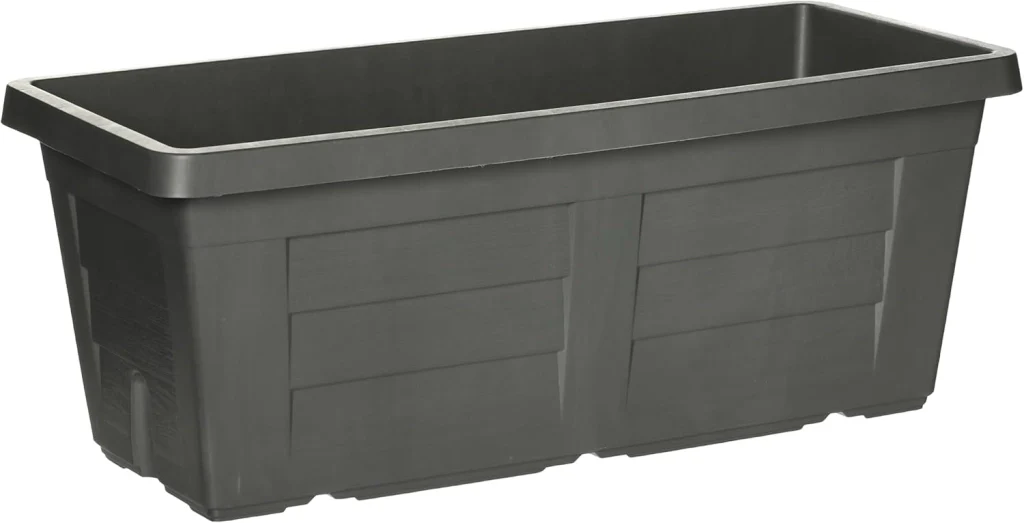 FIORIERA RETTANGOLARE cm  40 x 21,5 x 17 - antracite (con sottovaso)  - BAMA - Image 2