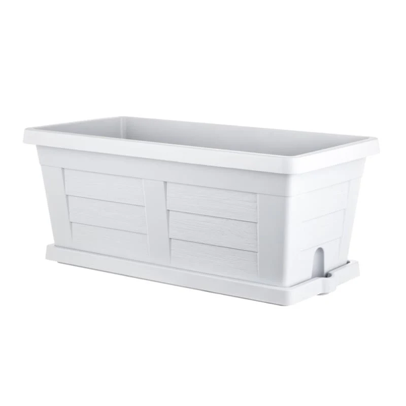 FIORIERA RETTANGOLARE cm  40 x 21,5 x 17 - ghiaccio (con sottovaso)  - BAMA