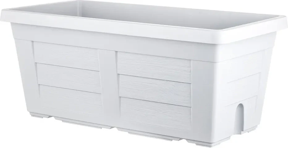 FIORIERA RETTANGOLARE cm  40 x 21,5 x 17 - ghiaccio (con sottovaso)  - BAMA - Image 2