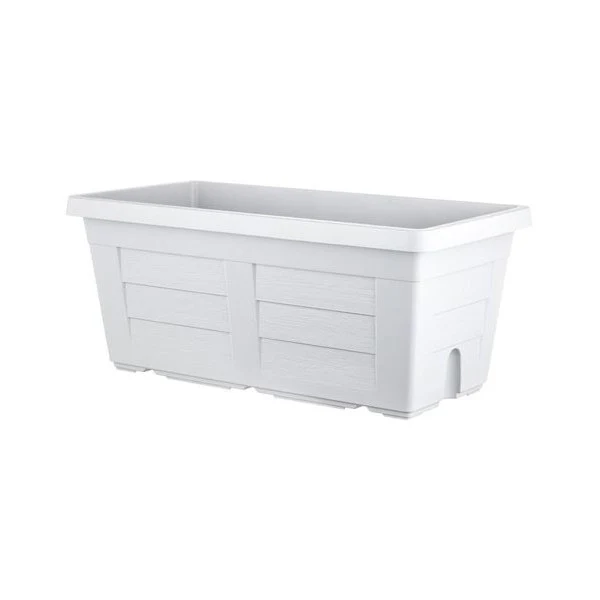 FIORIERA RETTANGOLARE cm 60 x 30 x 26 - ghiaccio (senza sottovaso) - BAMA