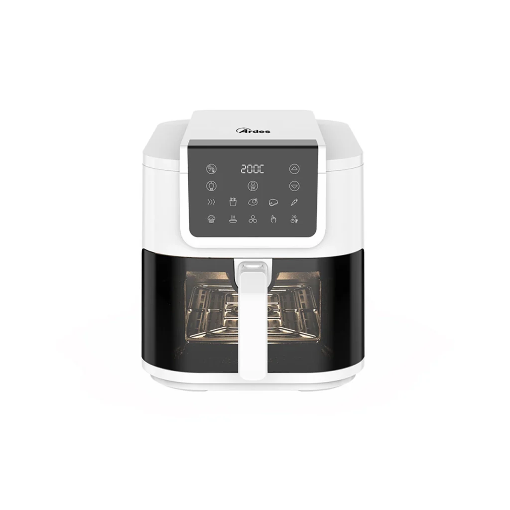 Friggitrice ad aria multifunzione Infinity capacità 8 litri display digitale 10 programmi finestra con luce interna potenza 1700 watt bianco Ardes
