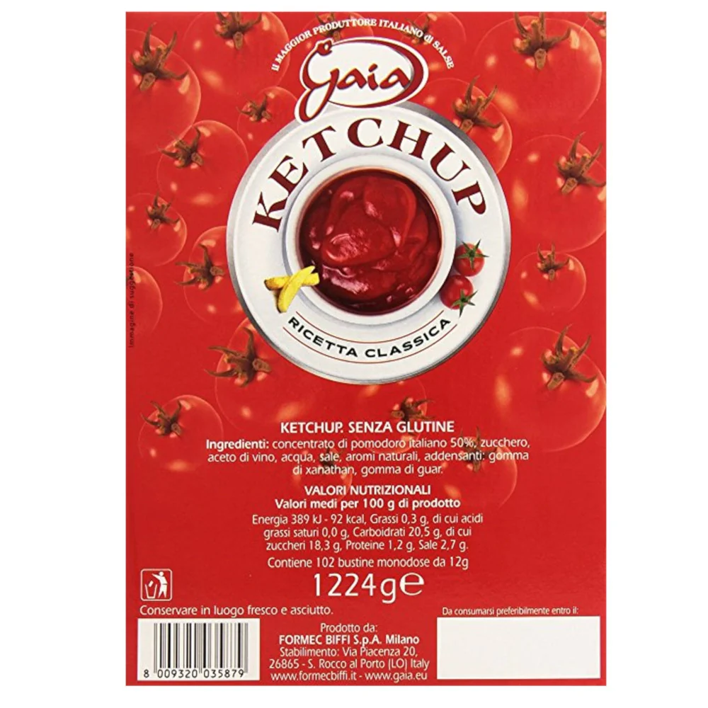 Gaia ketchup multipack 3 confezioni 306 bustine da 12 grammi - Image 4
