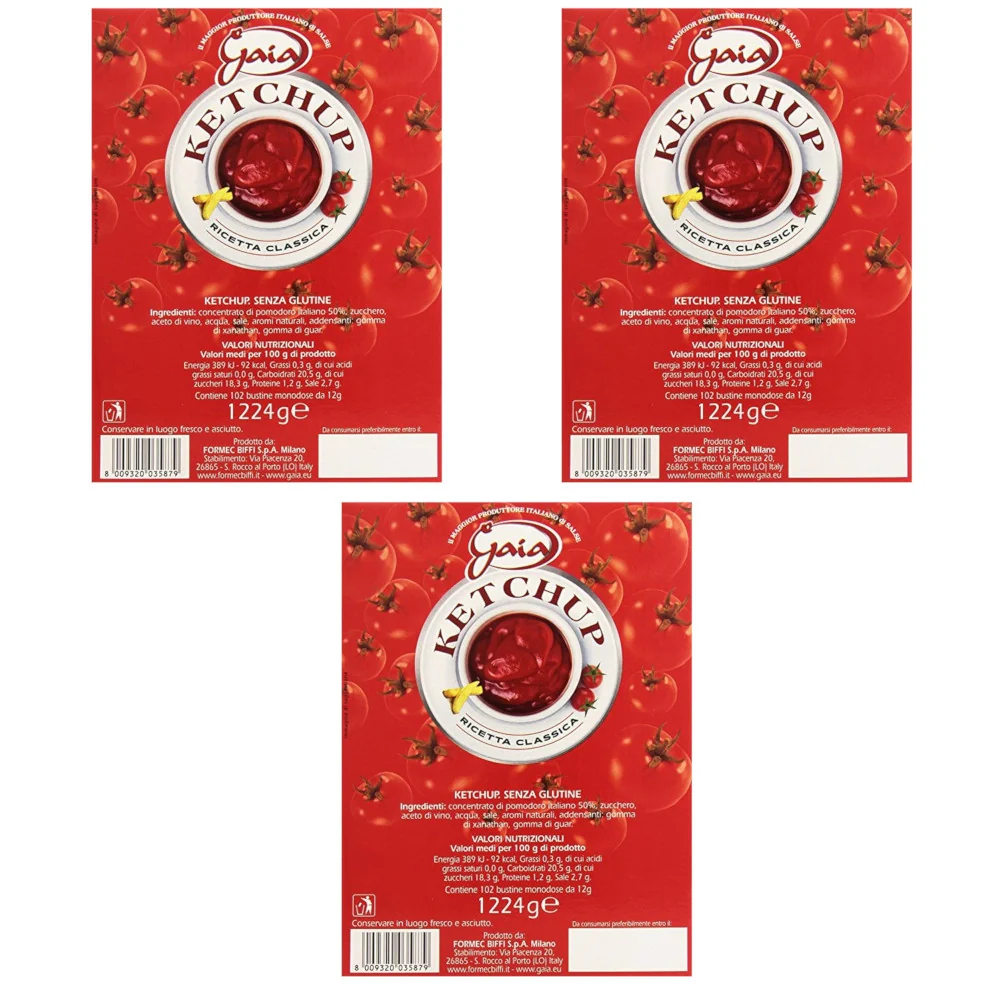 Gaia ketchup multipack 3 confezioni 306 bustine da 12 grammi - Image 5