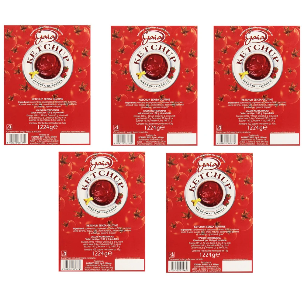 Gaia ketchup multipack 5 confezioni 510 bustine da 12 grammi - Image 4