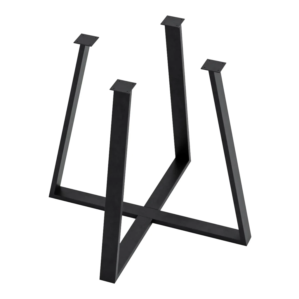 Gamba Centrale Kemijärvi per Mobili Fai da Te 72 x 80 x 80 cm Acciaio Nero [en.casa]