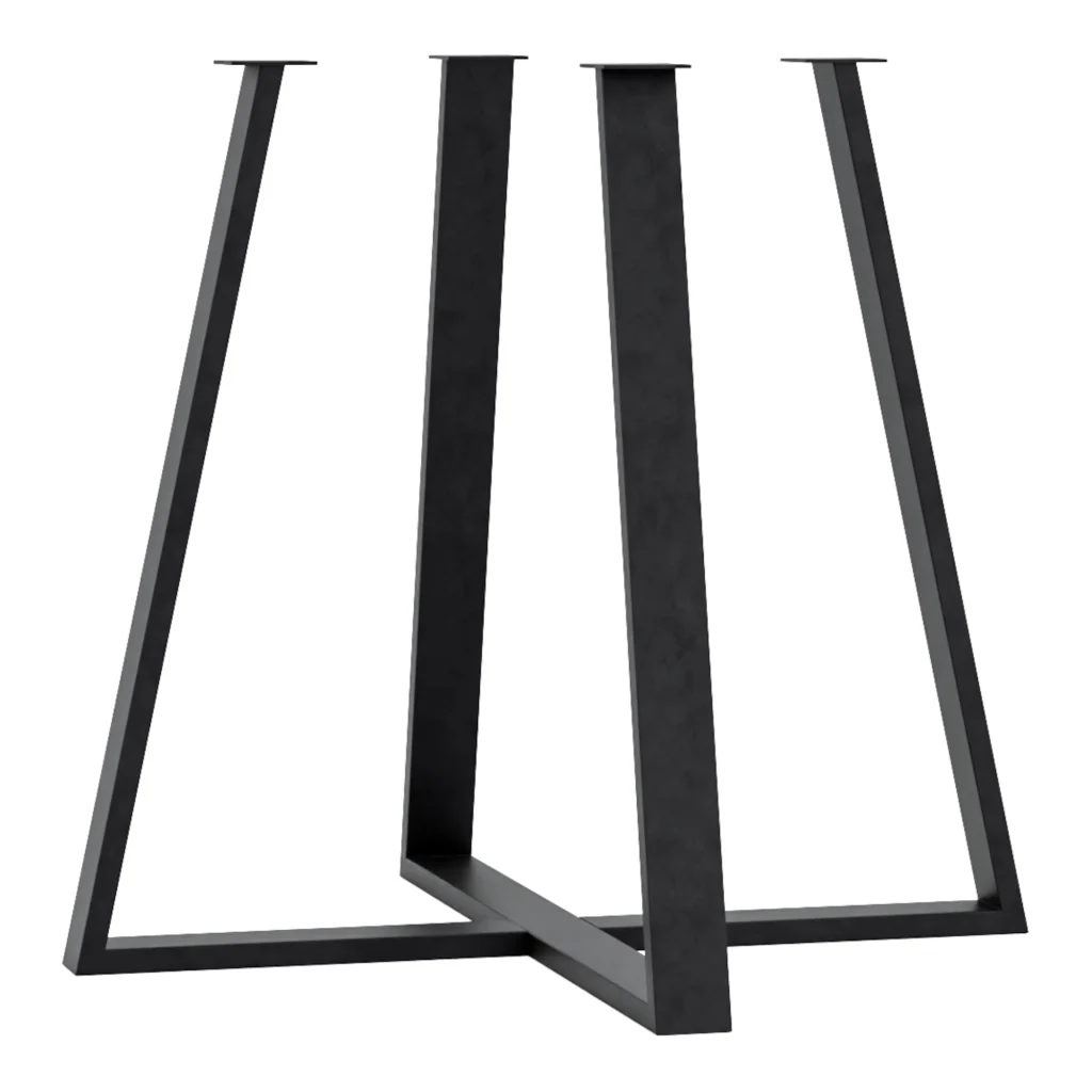 Gamba Centrale Kemijärvi per Mobili Fai da Te 72 x 80 x 80 cm Acciaio Nero [en.casa] - Image 3