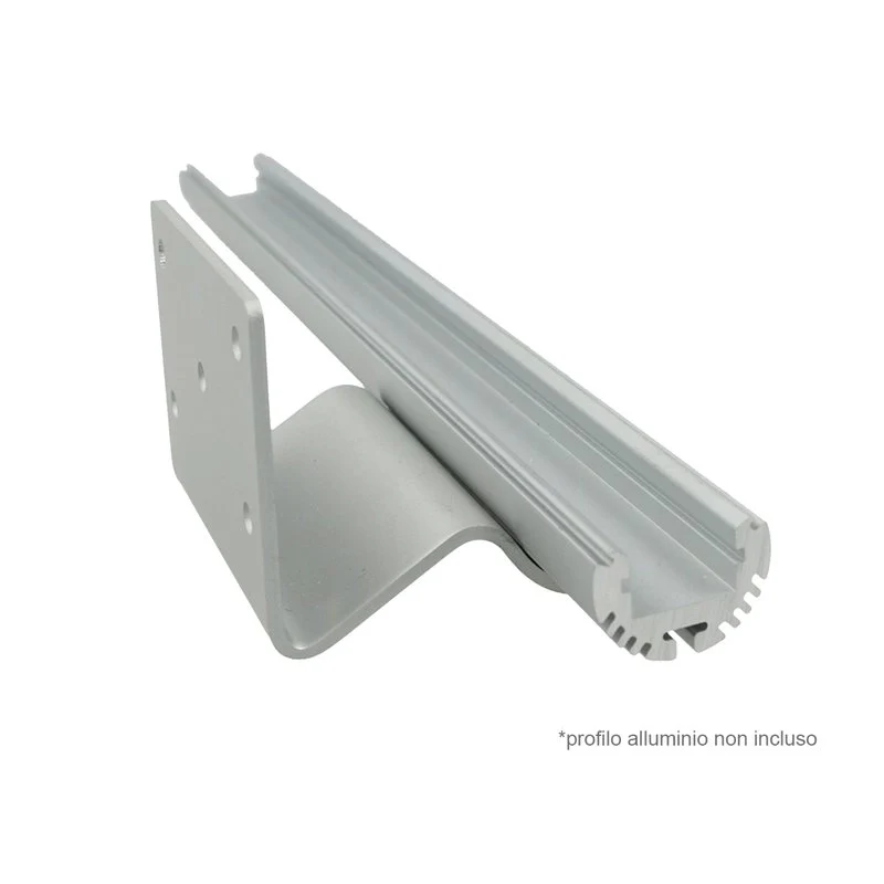 Gancio Supporto per Fissaggio Da Muro Parete Modalita Appoggio Per Profilo Alluminio BA6002 - Image 3