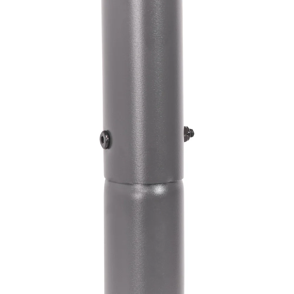 Gazebo da giardino con struttura in metallo e tessuto grigio 305 x 305 cm pergola esterno terrazzo - Image 7