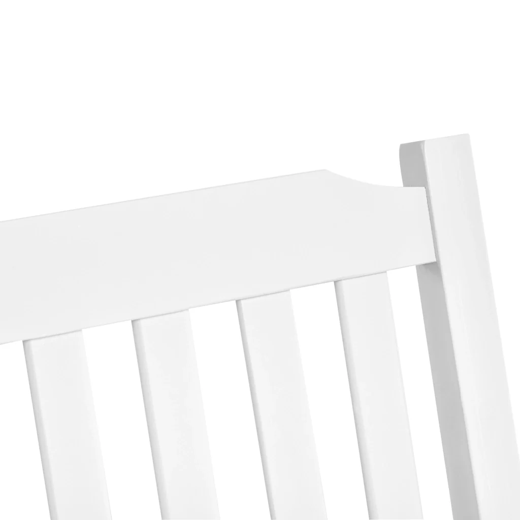 Giardino in legno massiccio per 2 persone Terrazza a Dondola 117×69×60cm Bianco - Image 8