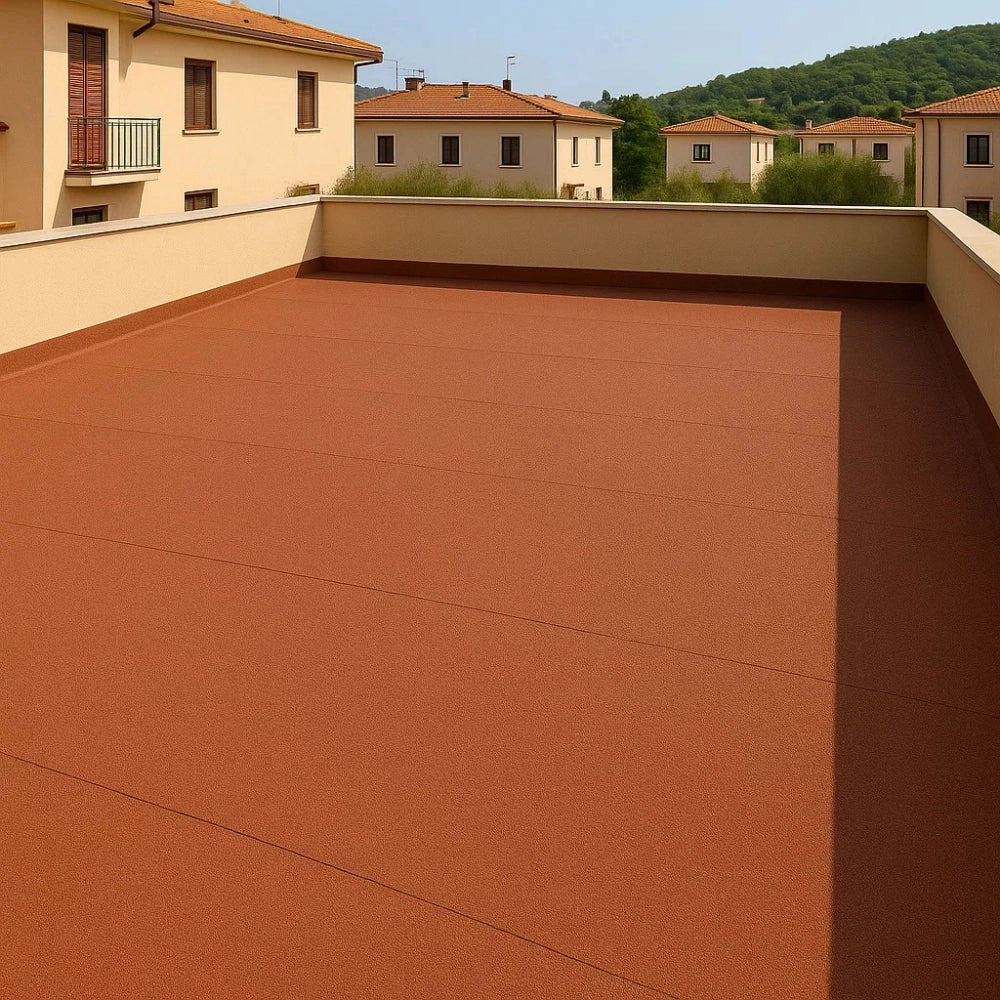 Guaina ardesiata rossa casasciutta impermeabilizzazione terrazze 5 rotoli 1x10 m - Image 4