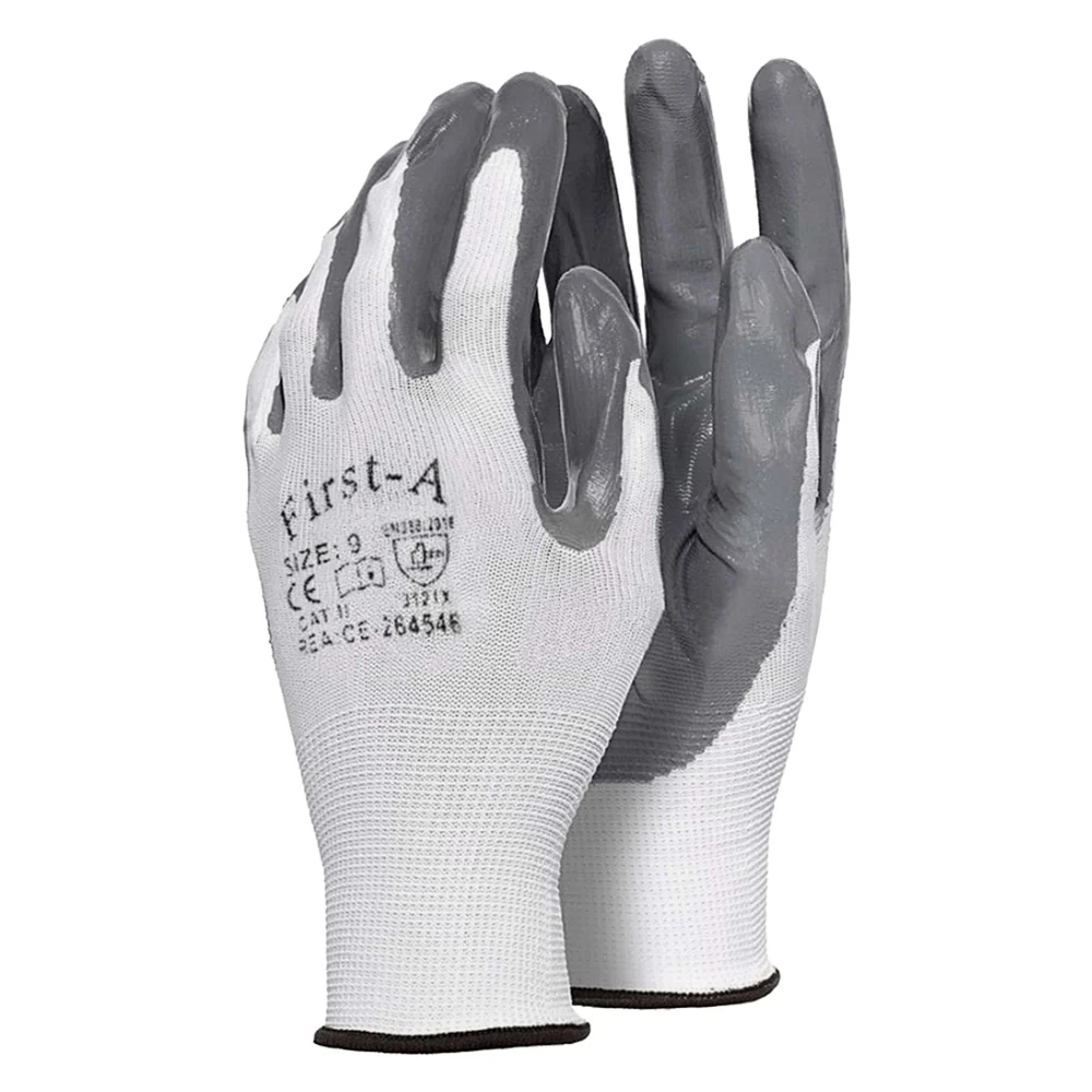 GUANTI IN POLIESTERE/NITRILE Tg. 10 (XL)- 12 coppia - Senza Marca