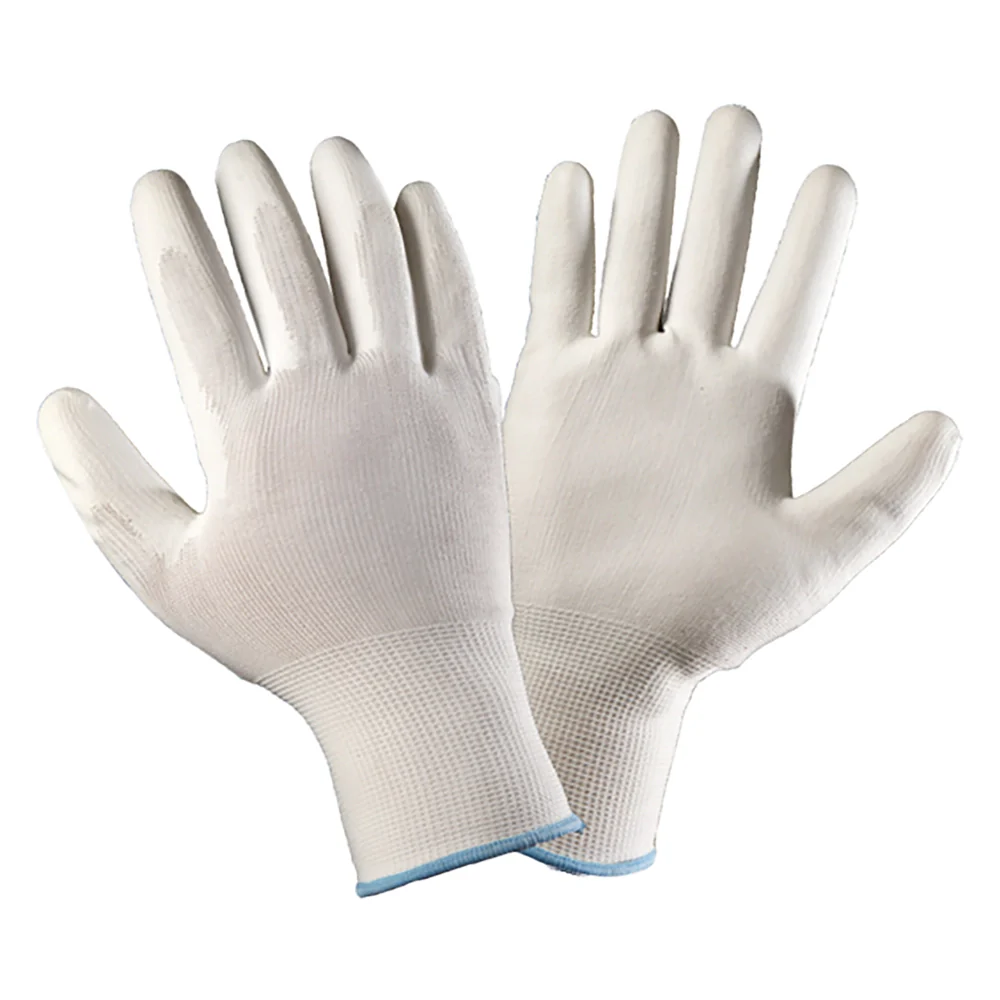 GUANTI IN POLIESTERE/POLIURETANO Tg. 8 (M) - palmo nero- 12 coppia  - GRIFON SAFETY