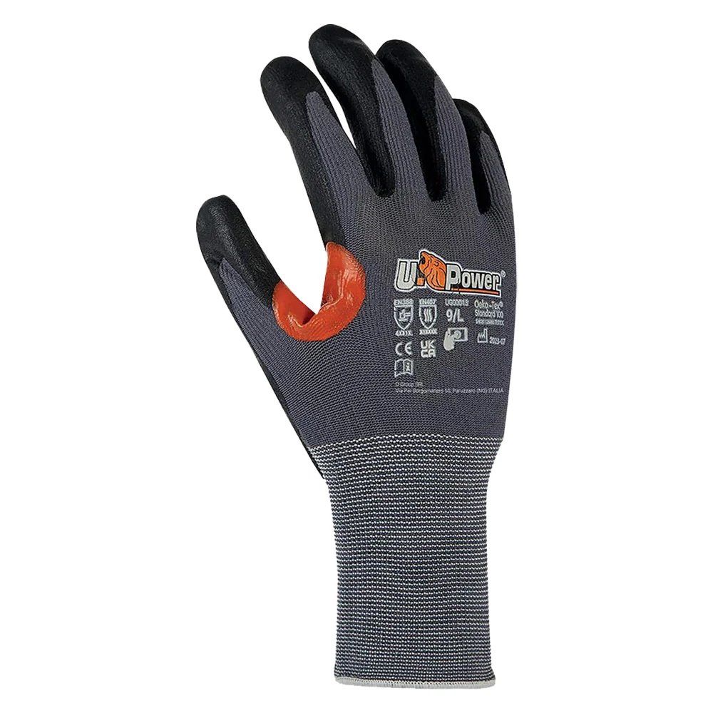 GUANTI NITRILE/NYLON 'KUMBA' Tg. 9- 12 coppia  - UPOWER
