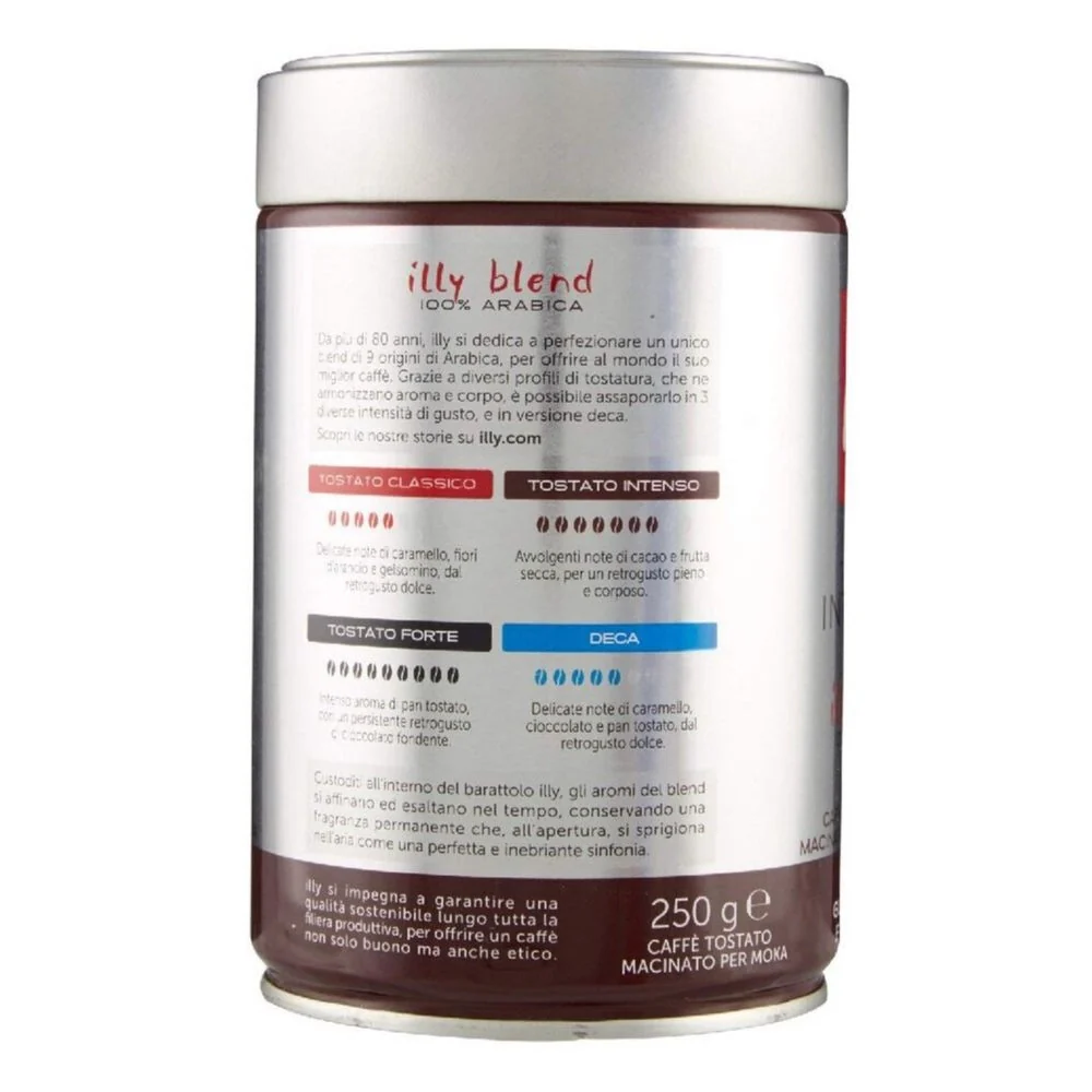 Illy caffe' macinato espresso tostato intenso 100% arabica macinato barattolo da 250 grammi - Image 3