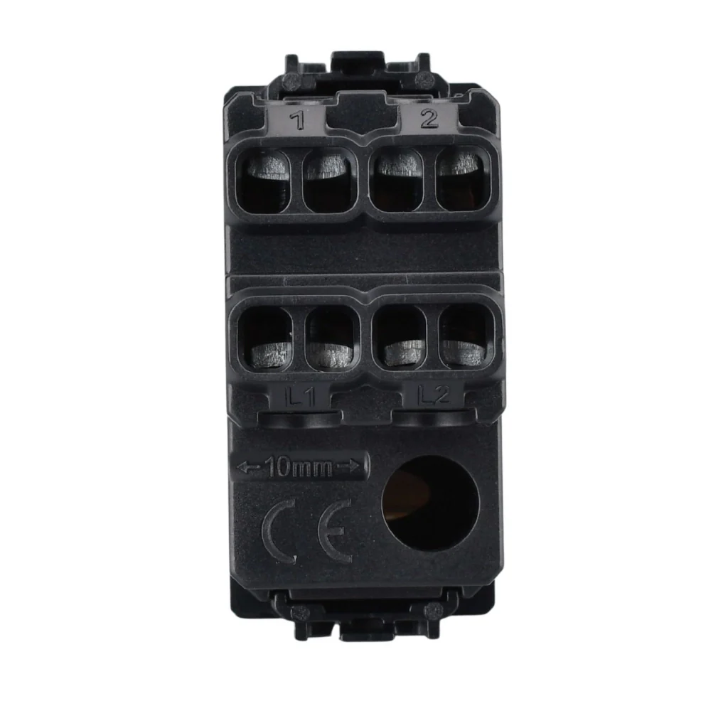 Interruttore Bipolare 2P 16A 220V MBL Nero 1M Compatibile Bticino Living International Illuminabile BLN0402 - Image 6