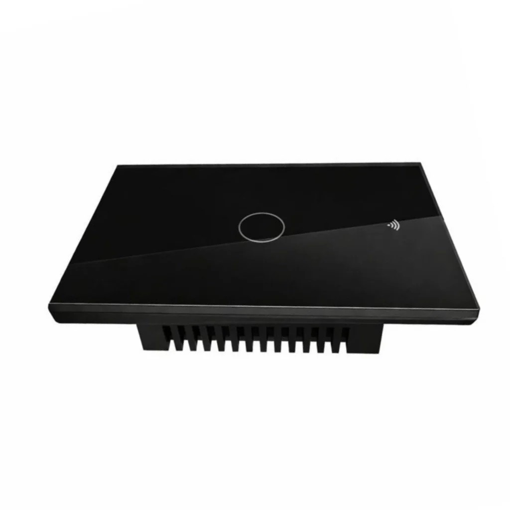 Interruttore Da Incasso Scatola 503, Touch Nero, WIFI 2.4G Matter, TUYA, Smart Life,Apple Home, Google Home, Alexa, SmartThings, 10A, AC 90-250V, 50/60HZ, 120X72X38mm, IP20,Disponibili 1,2,3 Tasti (1 Tasto)
