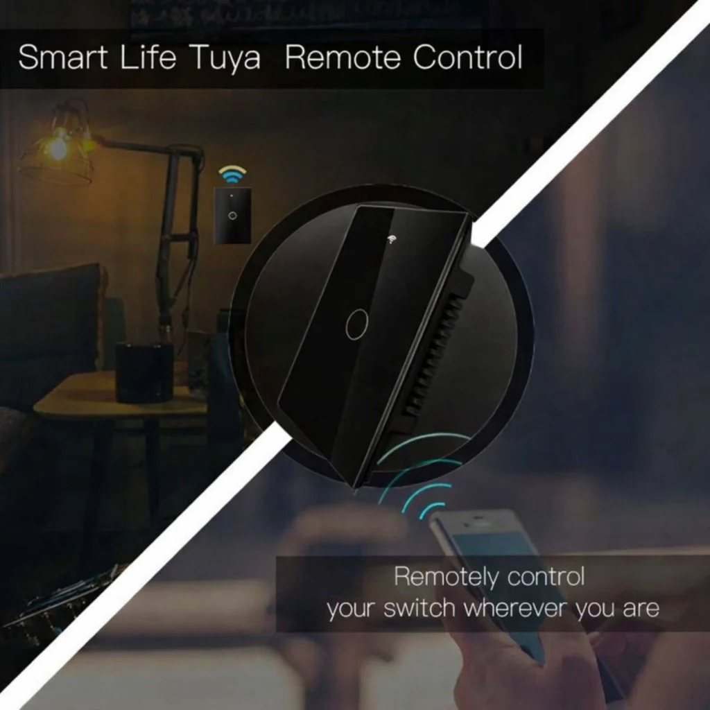 Interruttore Da Incasso Scatola 503, Touch Nero, WIFI 2.4G Matter, TUYA, Smart Life,Apple Home, Google Home, Alexa, SmartThings, 10A, AC 90-250V, 50/60HZ, 120X72X38mm, IP20,Disponibili 1,2,3 Tasti (1 Tasto) - Image 3
