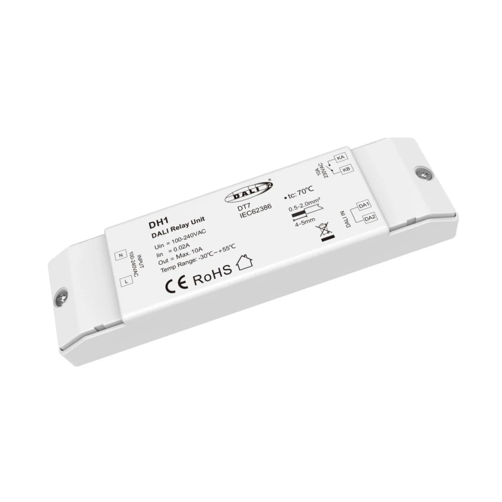 Interruttore DALI DT7, Relè 1 Canale con Contatto Pulito, Unità Relay per Luci e Carichi On Off 220V Max 10A, Zero Cross, DALI-2, Modulo Compatto - Image 3