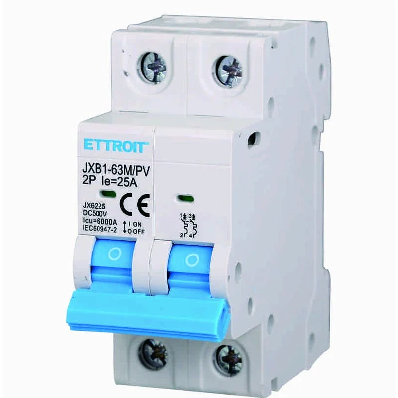 Interruttore Magnetotermico Fotovoltaico 2P DC 500V 25A 6kA Occupa 2 Moduli DIN - Image 3
