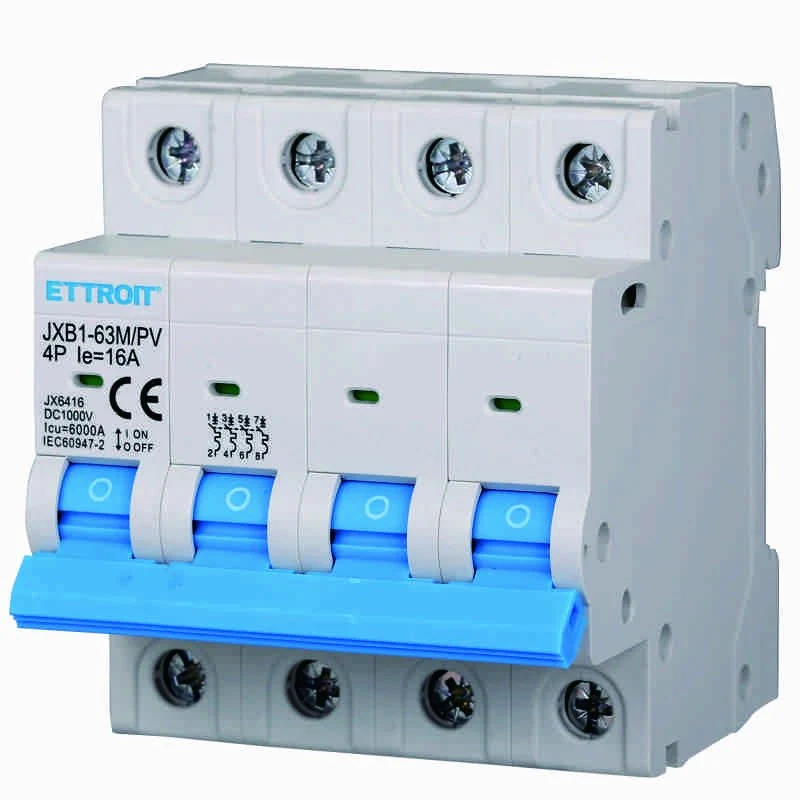 Interruttore Magnetotermico Fotovoltaico 4P DC 1000V 16A 6kA Occupa 4 Moduli DIN - Image 3