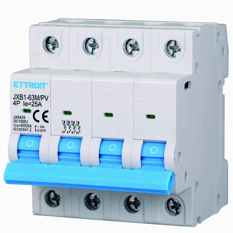 Interruttore Magnetotermico Fotovoltaico 4P DC 1000V 25A 6kA Occupa 4 Moduli DIN - Image 3