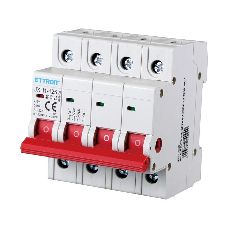 Interruttore Sezionatore 4P 125A 415VAC Guida DIN JXH1-125-4P-125A - Image 3