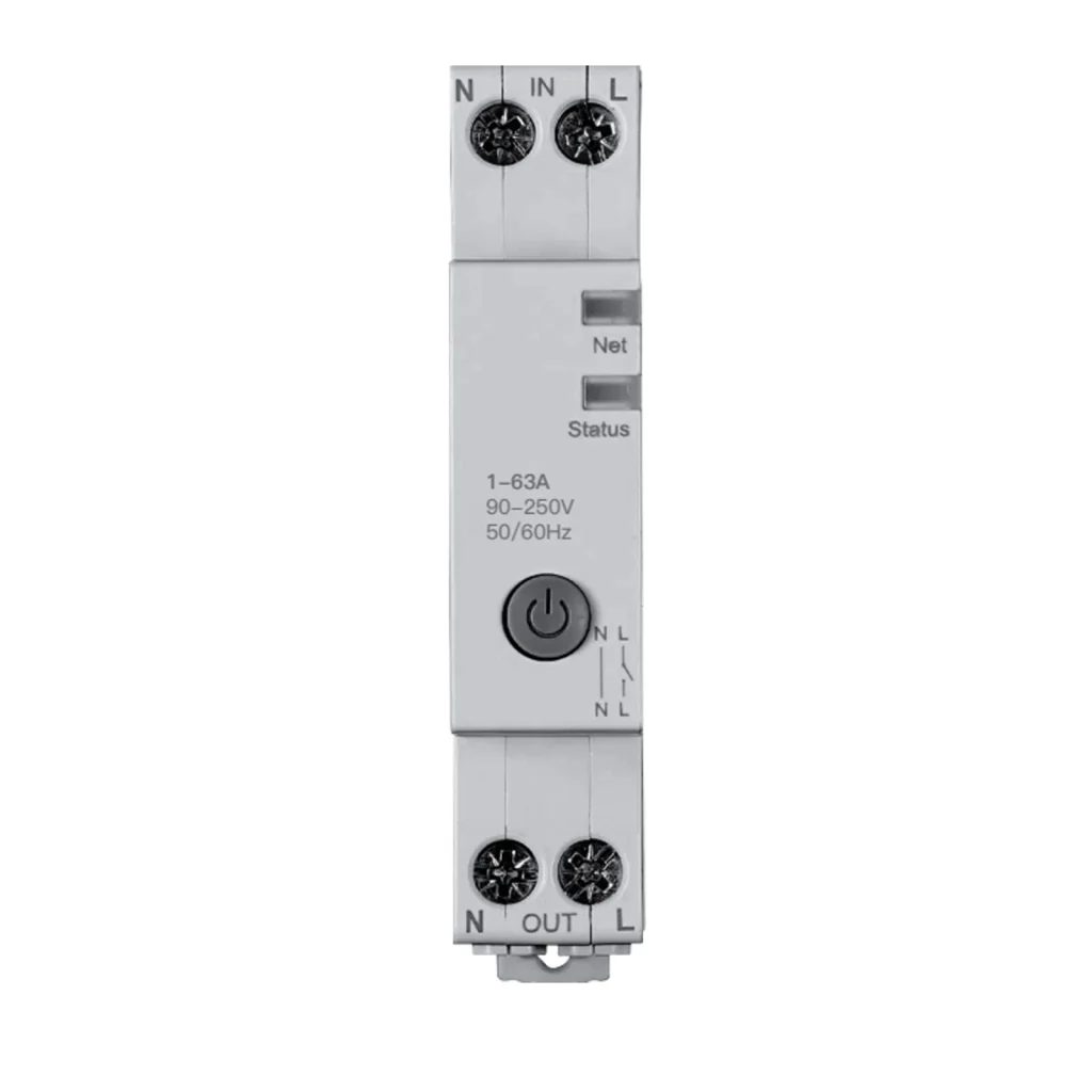 Interruttore WiFi Modulare 63A 220V, 1 Modulo DIN, Memoria, Controllo Remoto con App Tuya Smart Life, Monitoraggio Consumi in Tempo Reale, Compatibile Alexa e Google Home - Image 3