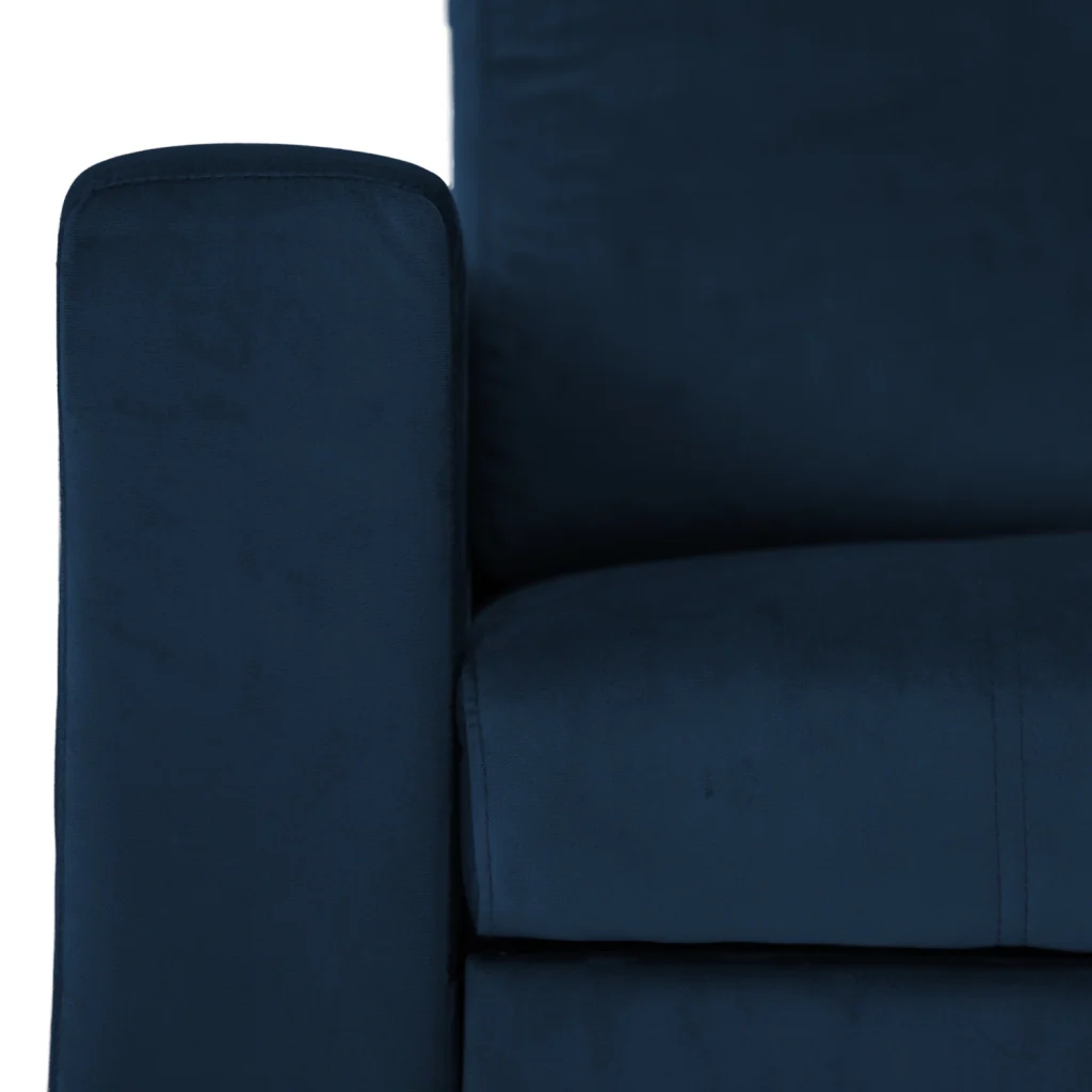 JAMESDivano letto angolare a 3 posti in velluto blu - Image 6