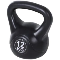 Kettlebell 12kg per Sport e Fitness con Base Piatta e Impugnatura, Kettlebell Pesi per Allenamento Home Gym Casa e Palestra, 27x21x31 cm, Nero - Image 10