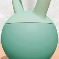 Kettlebell 8 kg con impugnatura antiscivolo per fitness, 19x19x28 cm, Verde - Image 4