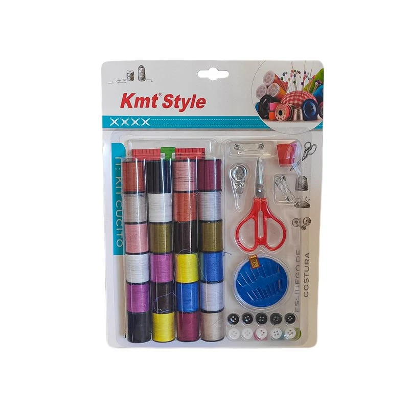 Kit Cucito Dotato Di 24 Rocchetti Di Filo Assortiti, Forbici, Bottoni, Aghi, Metro, Dispositivo Infilatura, Spillette E Ditale Per Cucire