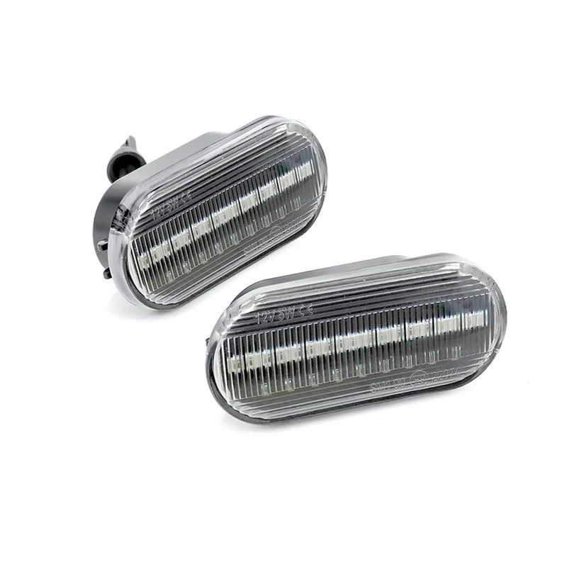 Kit Freccia Laterale a Led Side Marker Lente Trasparente Luce Bianco Per  VW Golf 3 4 Passat Polo Sharan Seat Ibiza Skoda Octavia Ford C-Max Fiesta Focus - Image 2